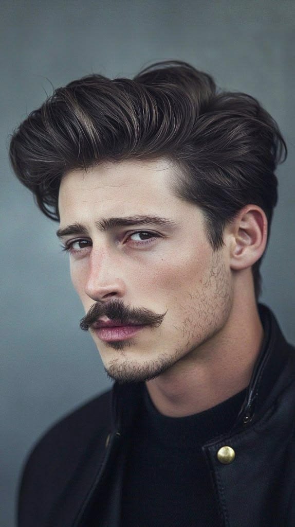 Side-by-side comparing different beard styles on same face