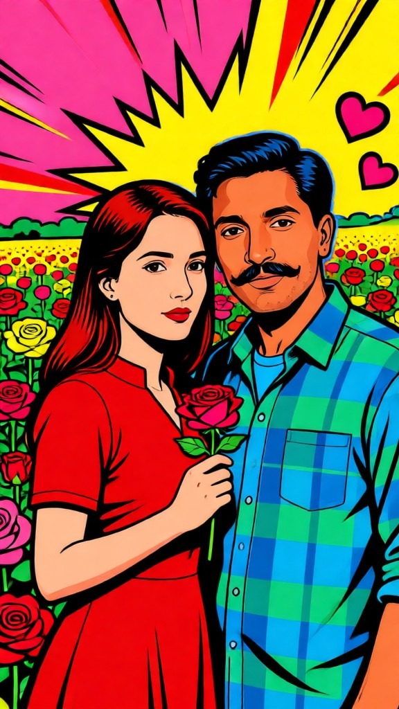 Pop art style library and filter examples