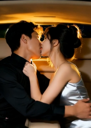 Soft morning light car interior couple kiss video