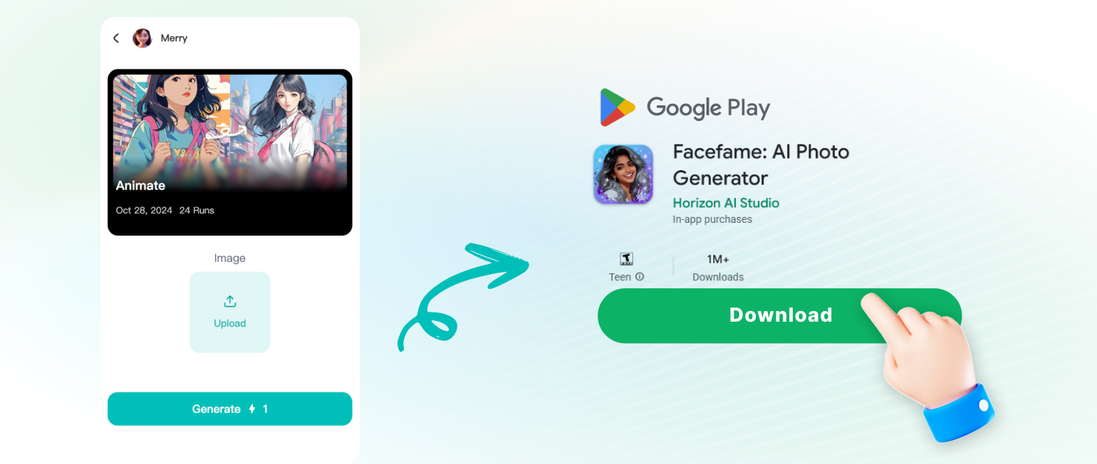 Unduh aplikasi seni AI FaceFame