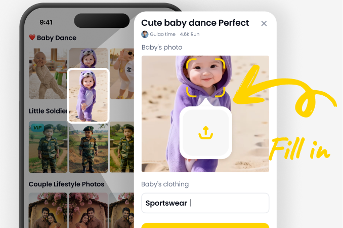 Escribe un prompt de texto y selecciona un estilo de video con IA