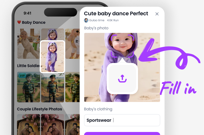 Select AI kissing video style filter