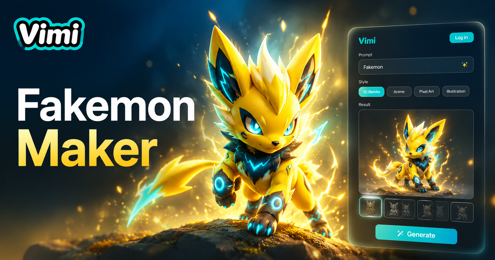 Erstelle dein eigenes Fakemon mit dem Vimi KI Generator