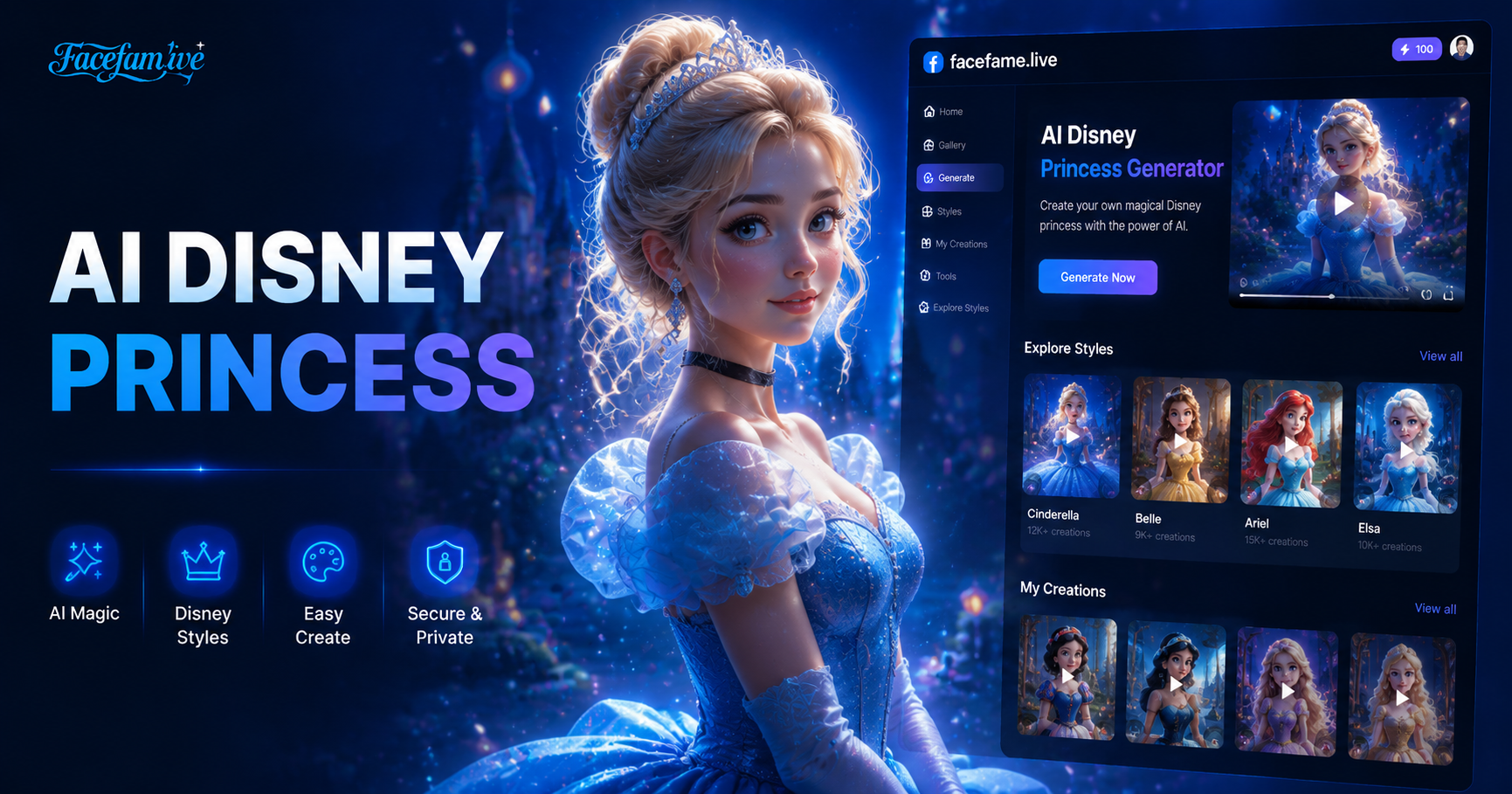 AI Disney Prinzessin Generator: Kostenloser Disney Prinzessin AI Generator