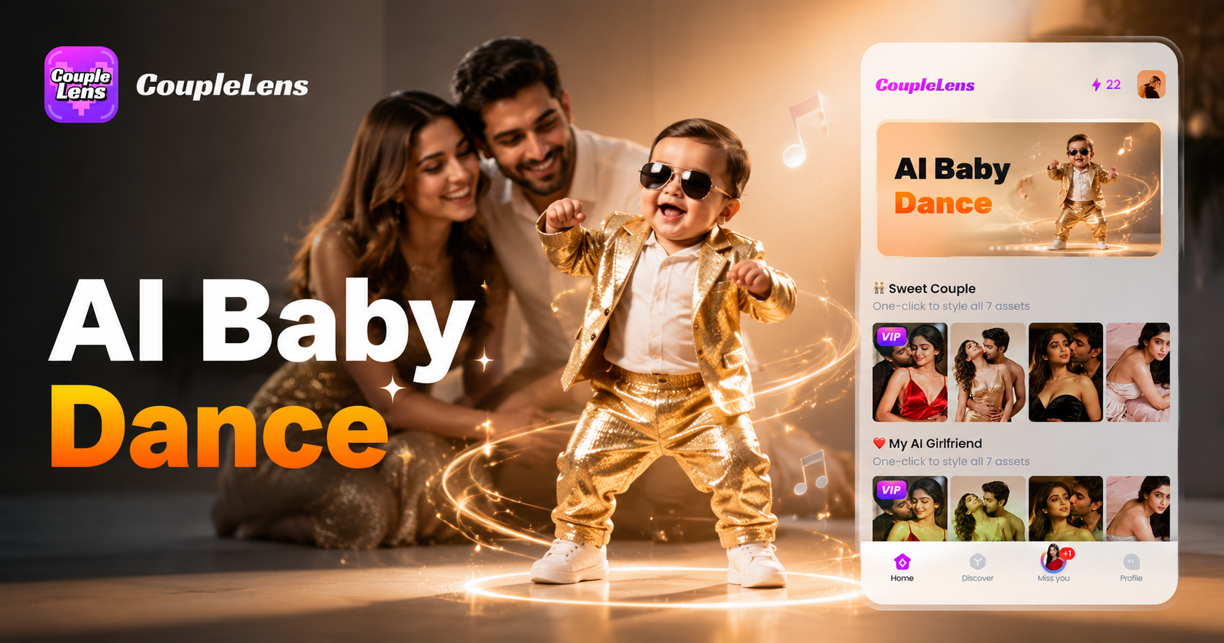 Generador de Baile para Bebés con IA: Crea Videos de Baile para Bebés Adorables Gratis | CoupleLens