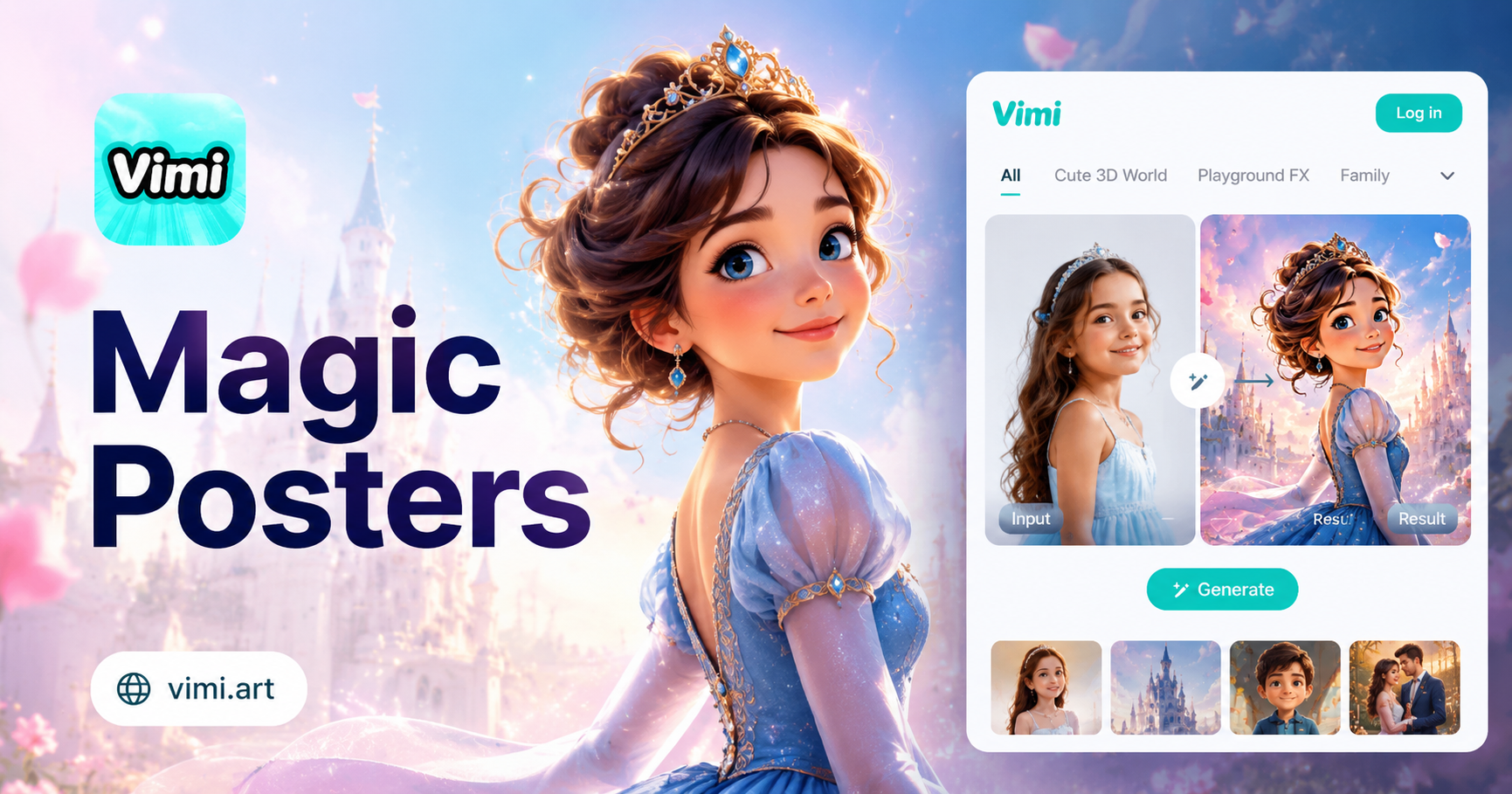 Vimi AI Disney Poster Generator untuk Foto