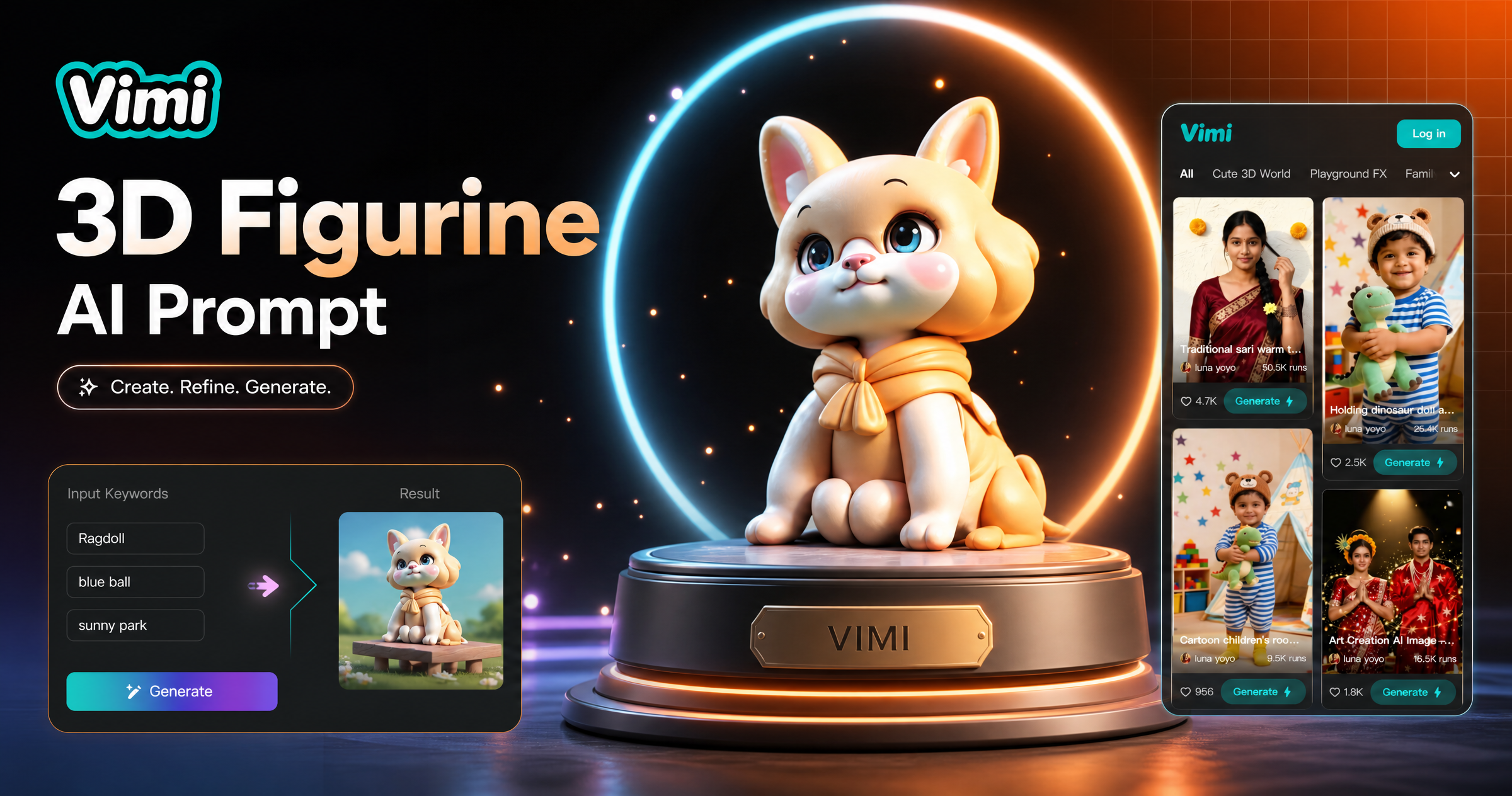 Foto AI Patung 3D Vimi: Ubah Foto Anda Menjadi Seni Patung 3D