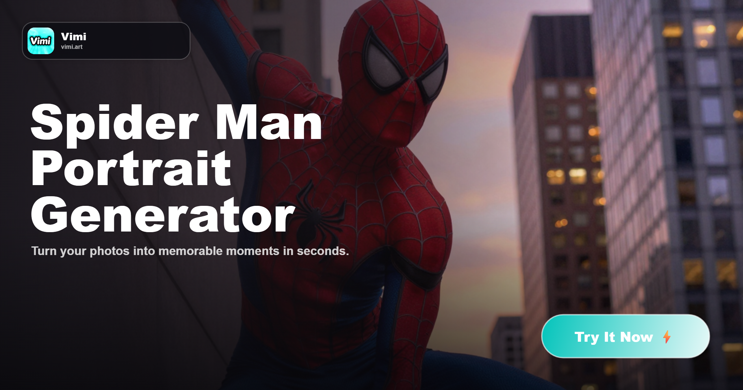 Vimi Spider-Man-Porträt-Generator: Verwandele dich in einen Superhelden