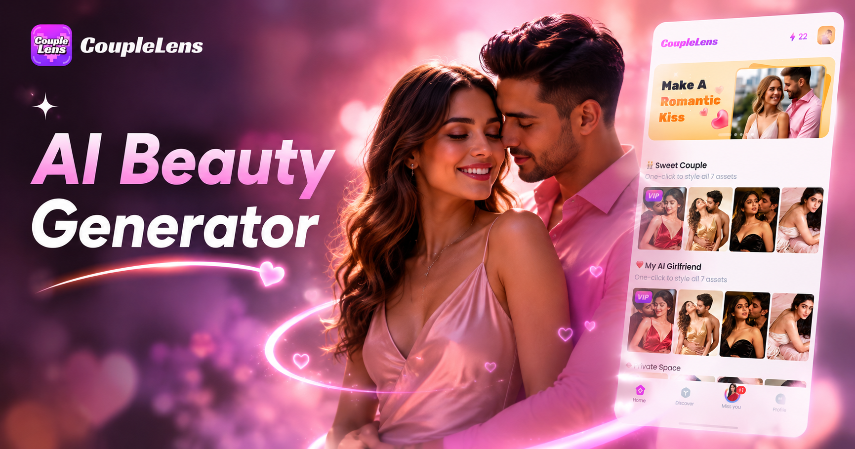 Generador de Belleza con IA: Crea una Mujer Hermosa Generada por IA en Segundos | CoupleLens