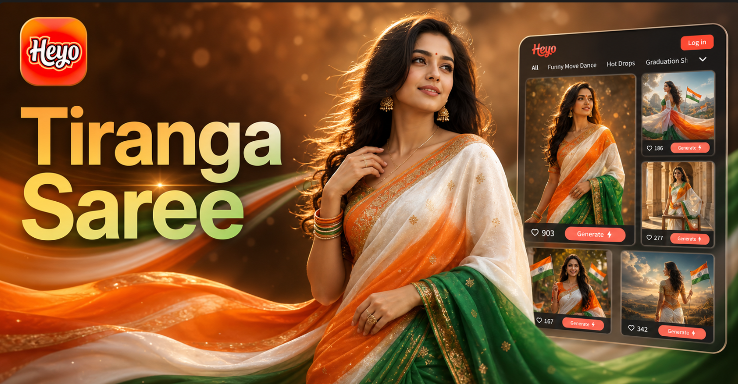 Tiranga Saree Photo Editor: AI-Powered Patriotic Style