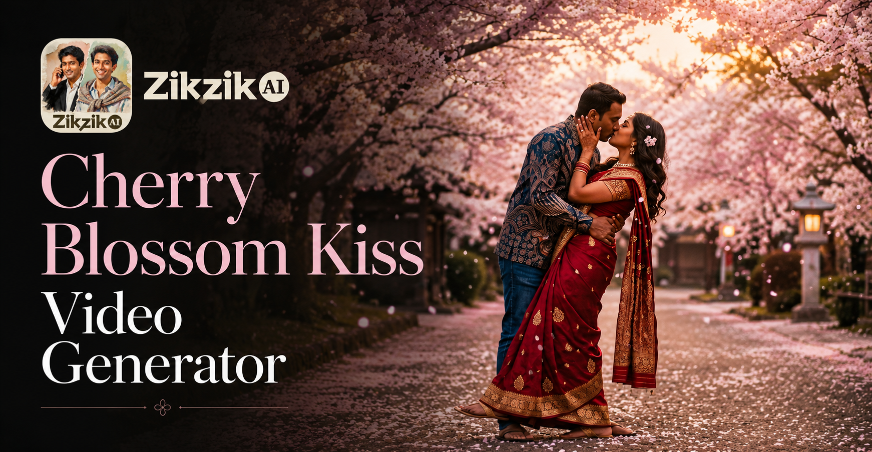 Cherry Blossom Kiss Video Generator