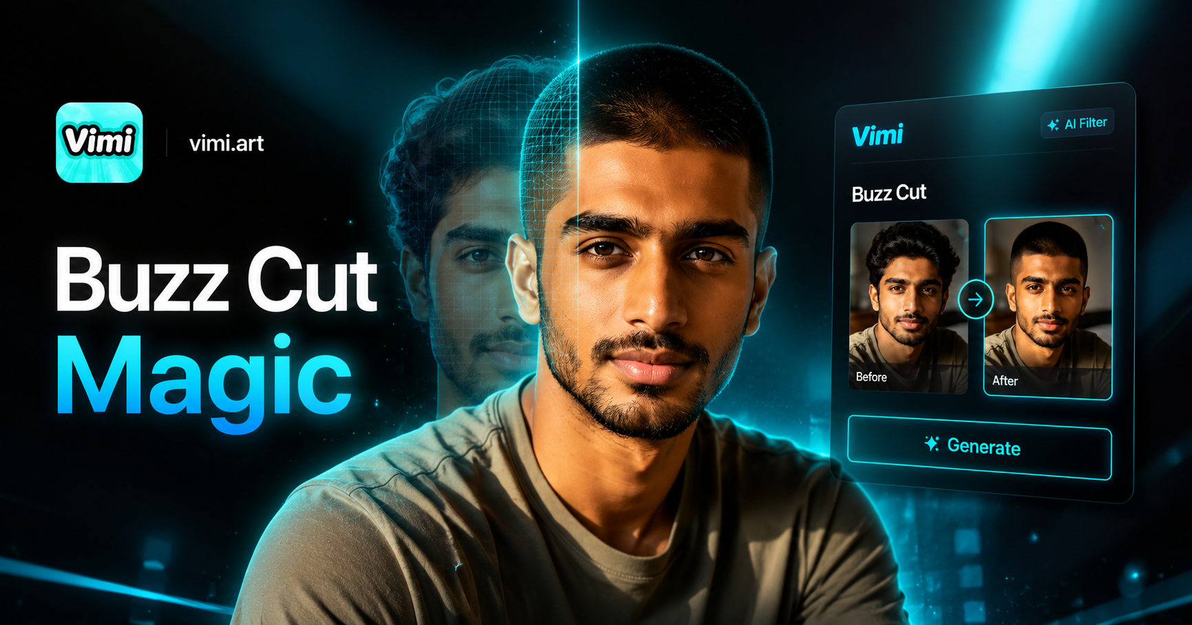 Vimi AI Buzz Cut Filter: Prueba Peinados Cortos Virtualmente