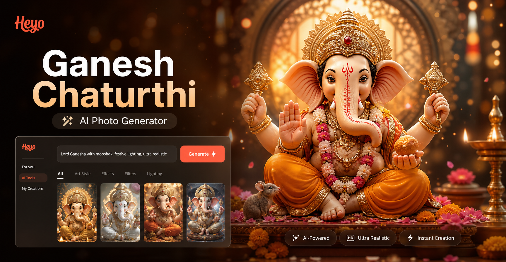 AI Ganesh Chaturthi Photo Maker: Add Lord Ganesha to Your Pics