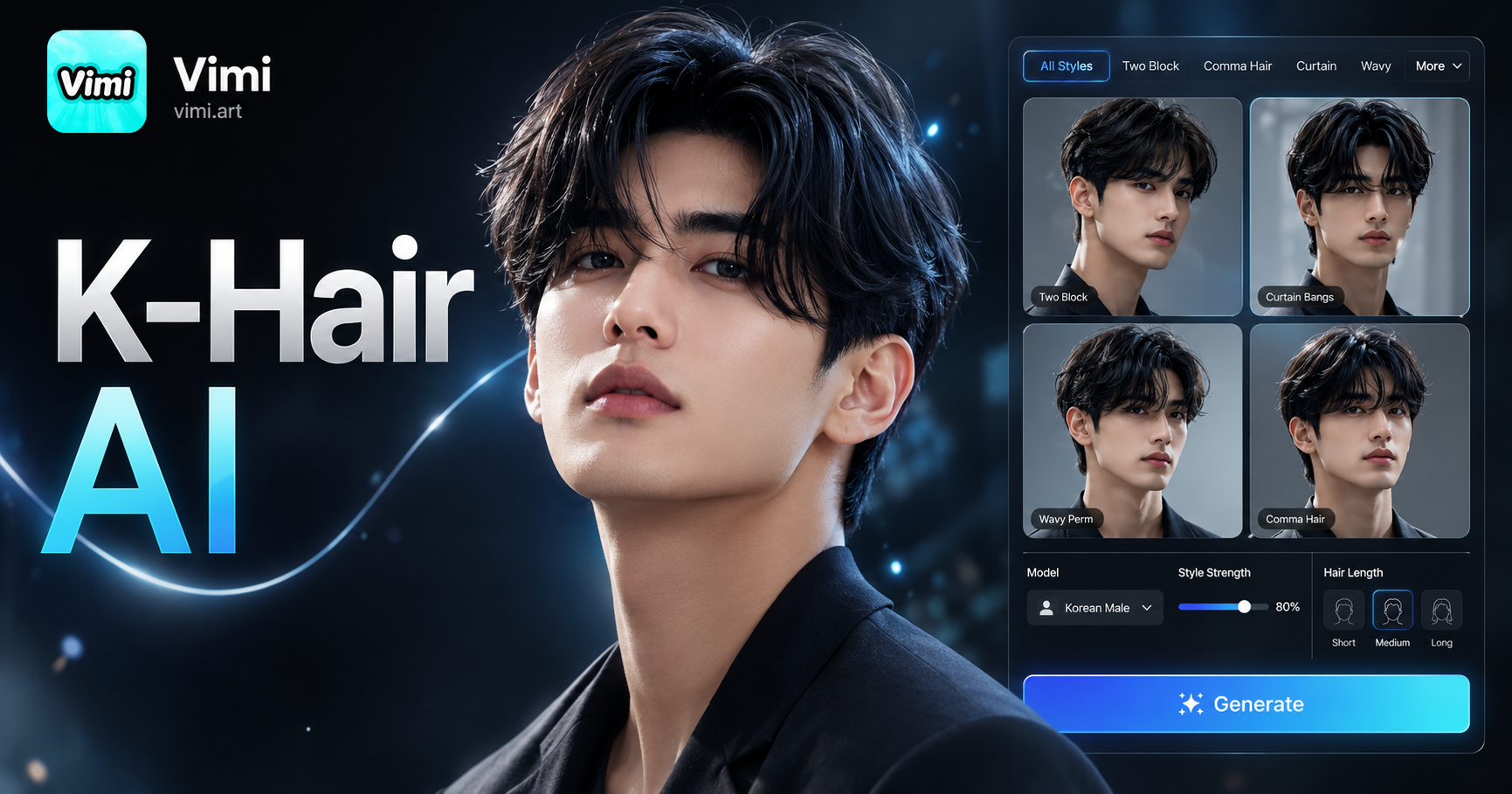 Verwandeln Sie Ihren Look mit dem KI Koreanischen Männerfrisuren Generator