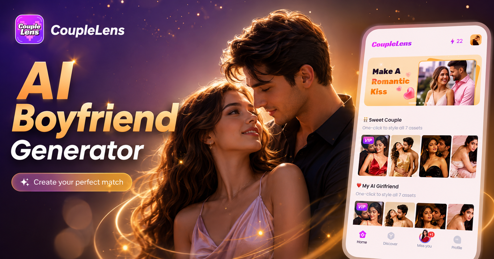 Generador de Novio con IA Gratis: Crea Imágenes y Videos de Novio | CoupleLens