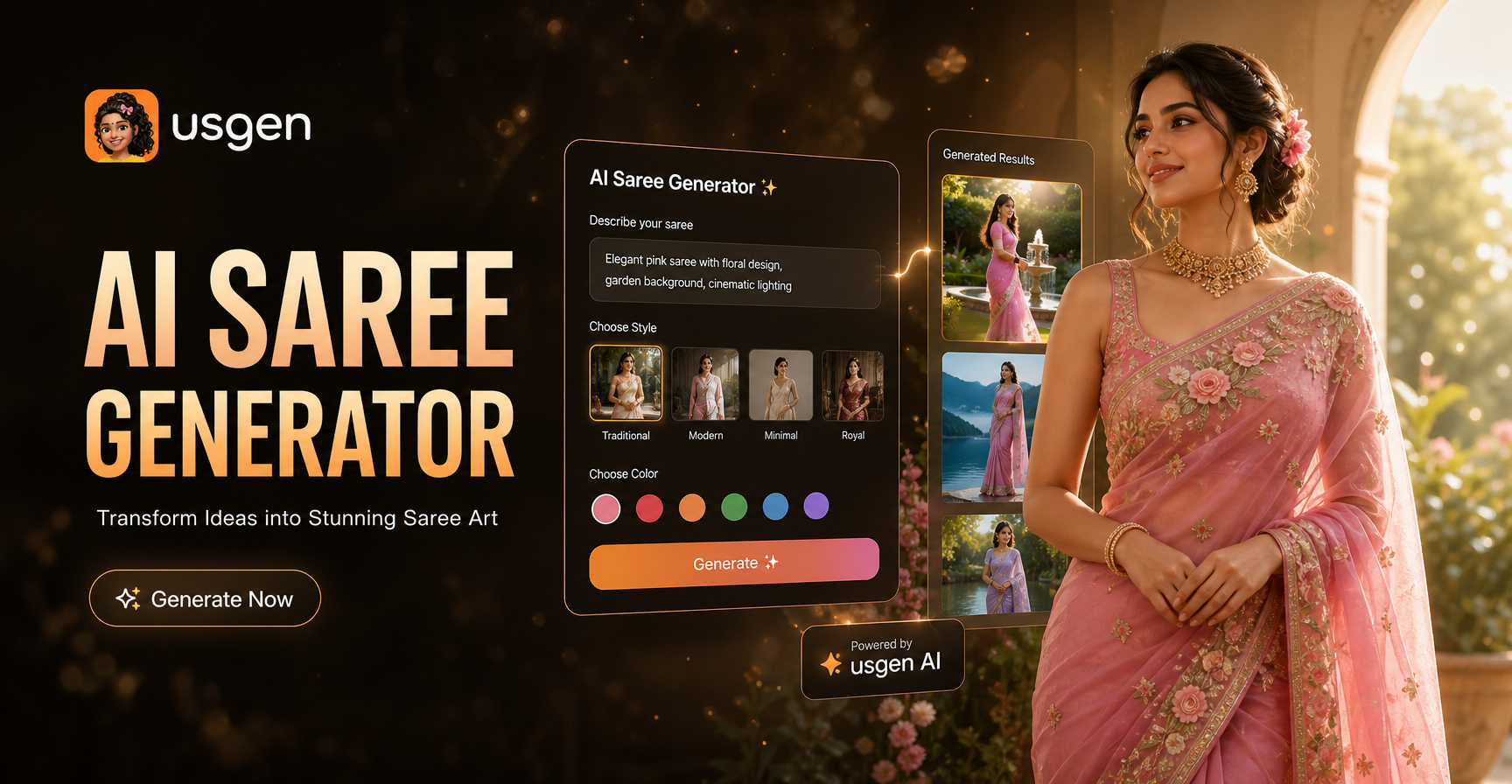 KI-Sari-Generator: Virtuelles Anprobieren & Indisches Fashion-Styling