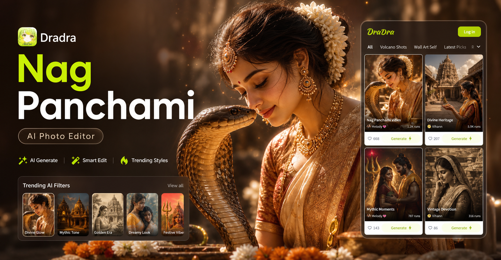 Nag Panchami AI Photo Editor: Create Divine Snake Worship Images