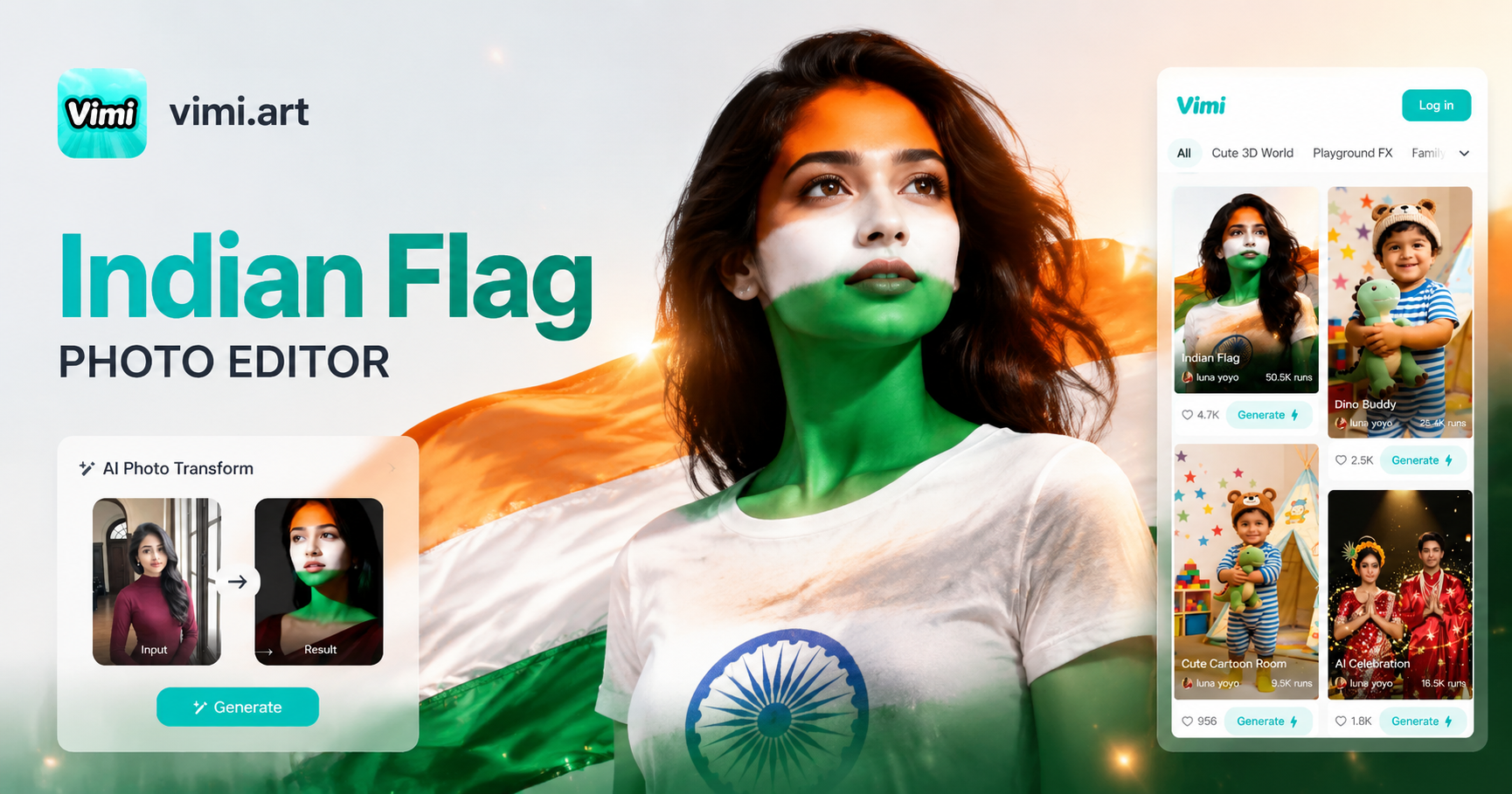 Vimi Indische Flagge Foto-Editor: Erstellen Sie beeindruckende Tricolor-Effekte auf Ihren Fotos