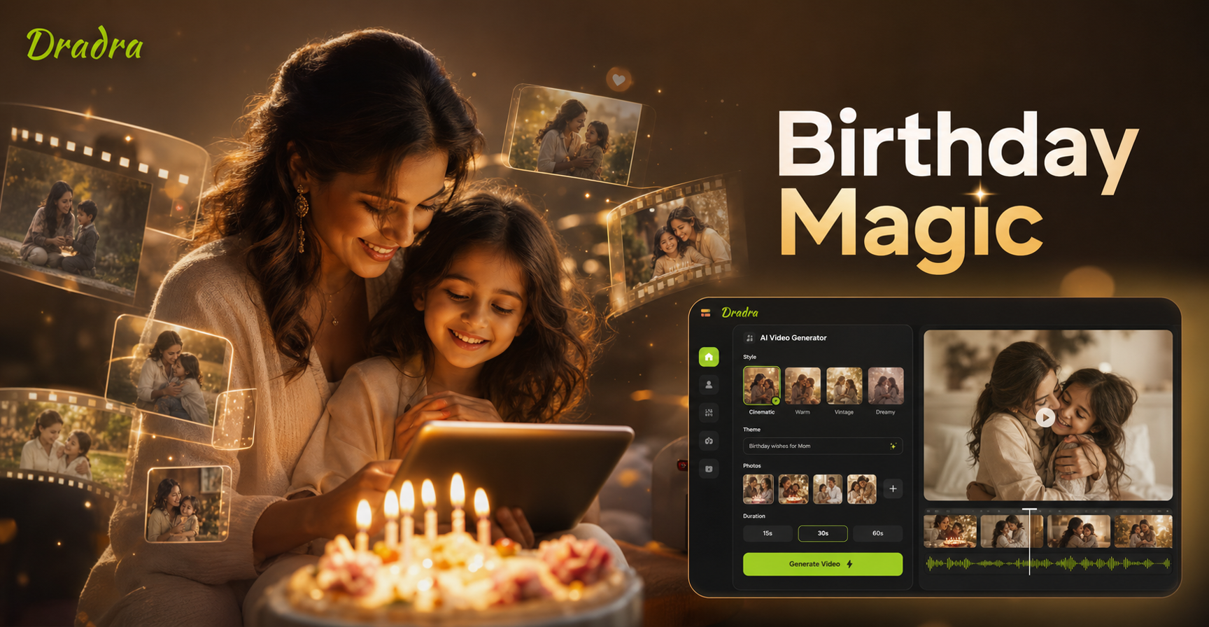 Geburtstagsvideo-Generator Für Mama – Erstelle eine herzliche Hommage für Mama