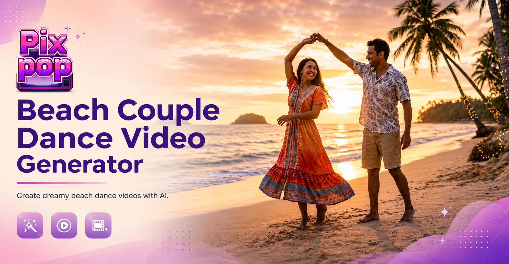 Generador de Videos de Baile para Parejas en la Playa
