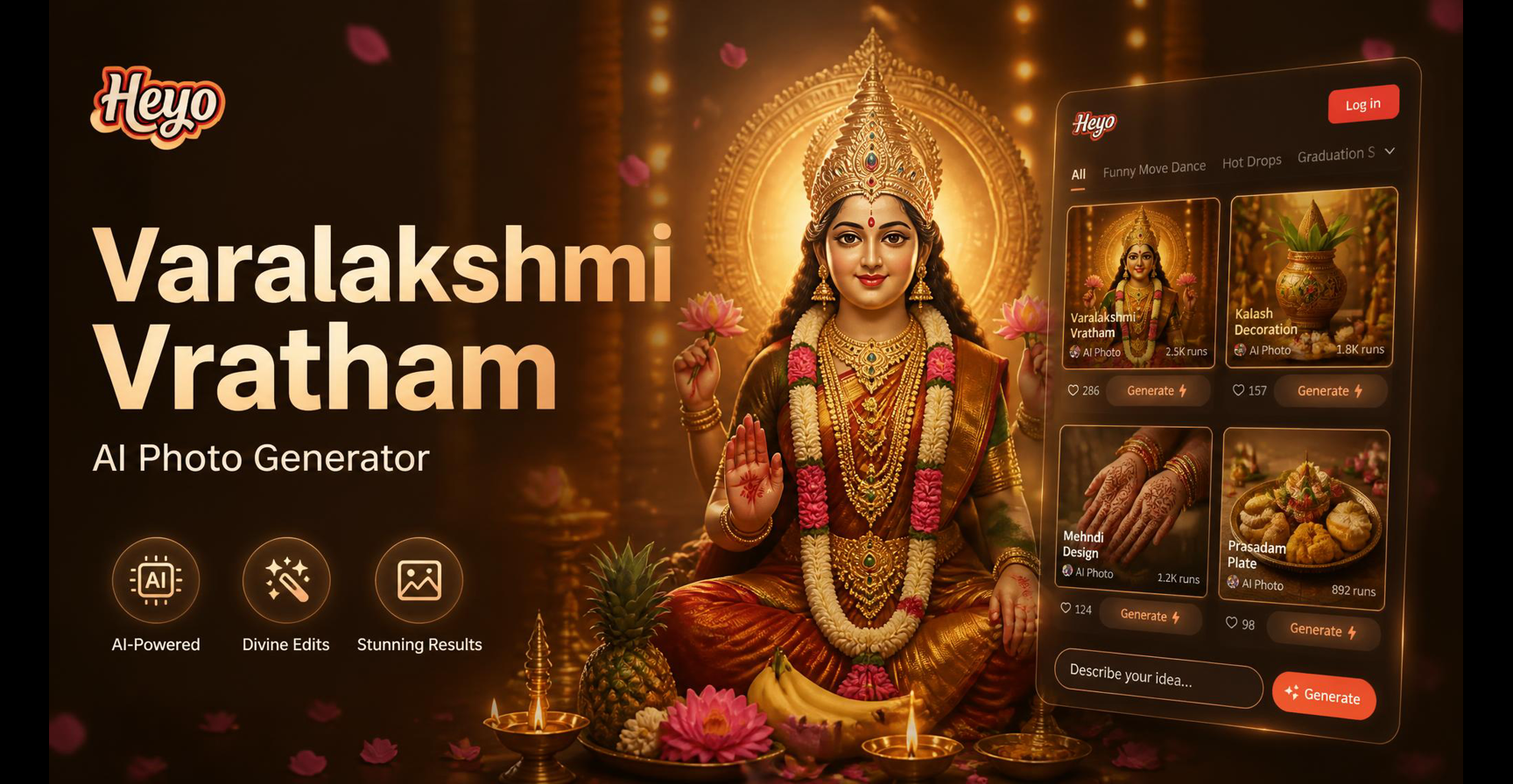 Create Divine Varamahalakshmi AI Portraits Instantly