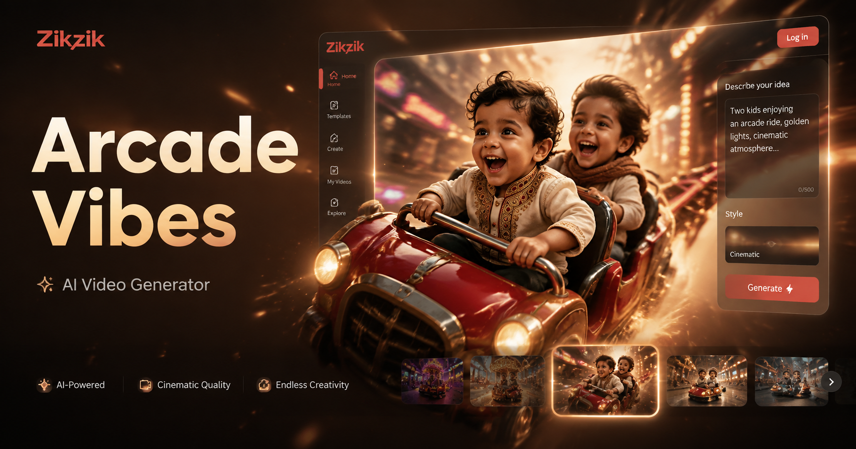Arcade Ride Vibe Video Maker: Create Retro Game-Style Clips