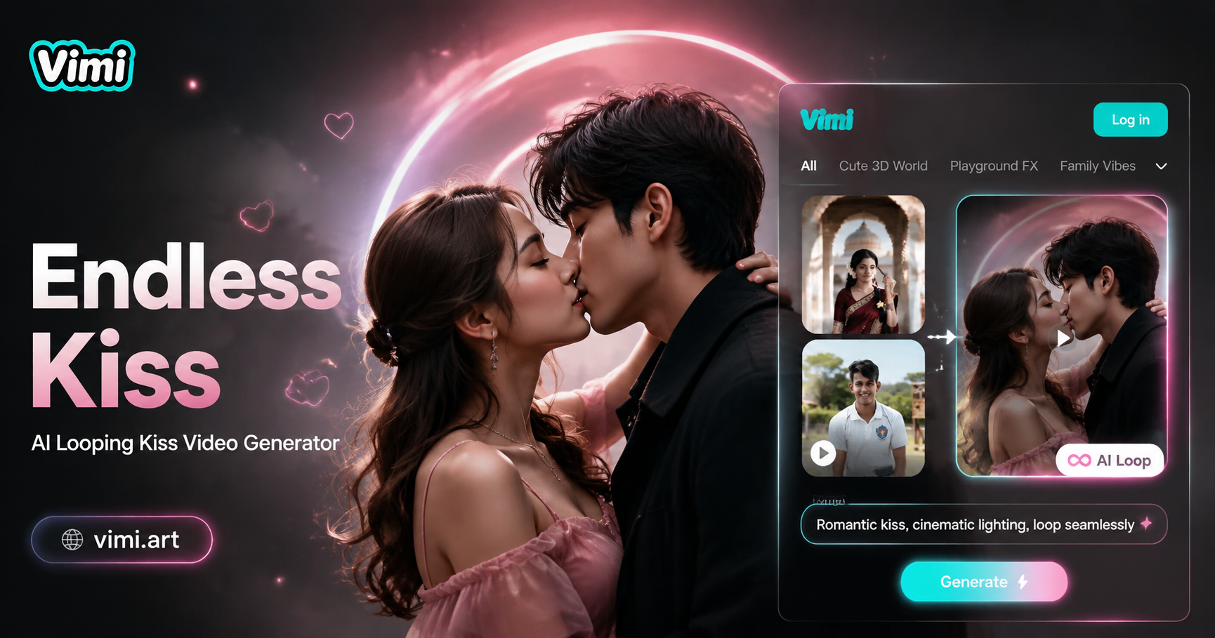 Generador de Videos de Besos en Bucle