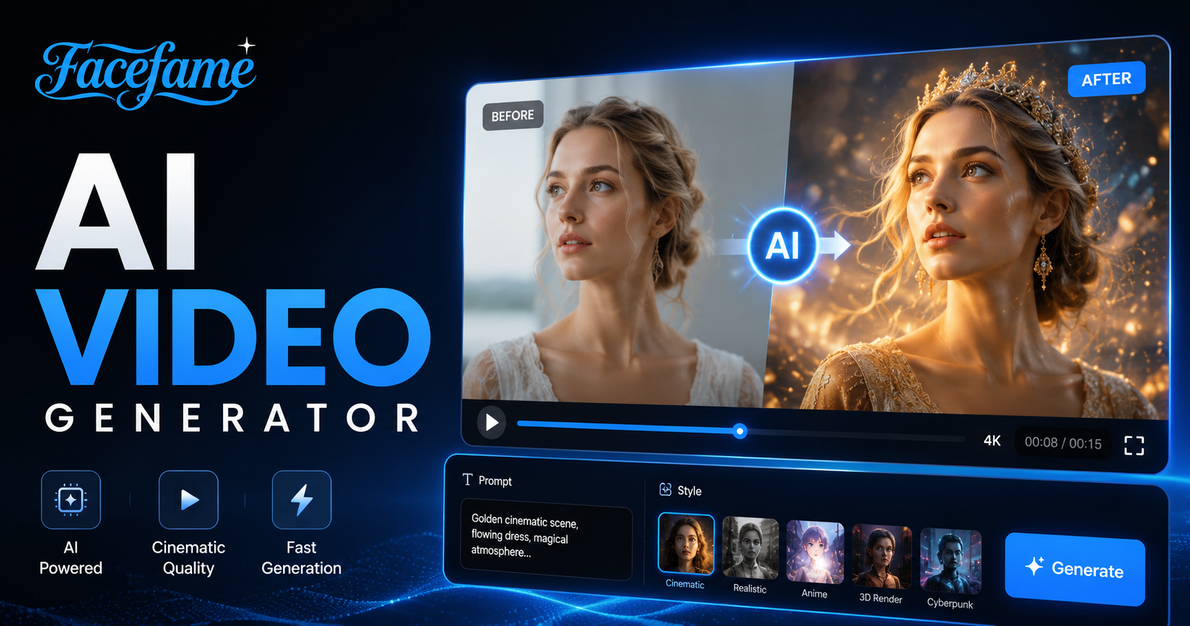 Generador de Videos con IA：Genera Tu Video con IA en Facefame