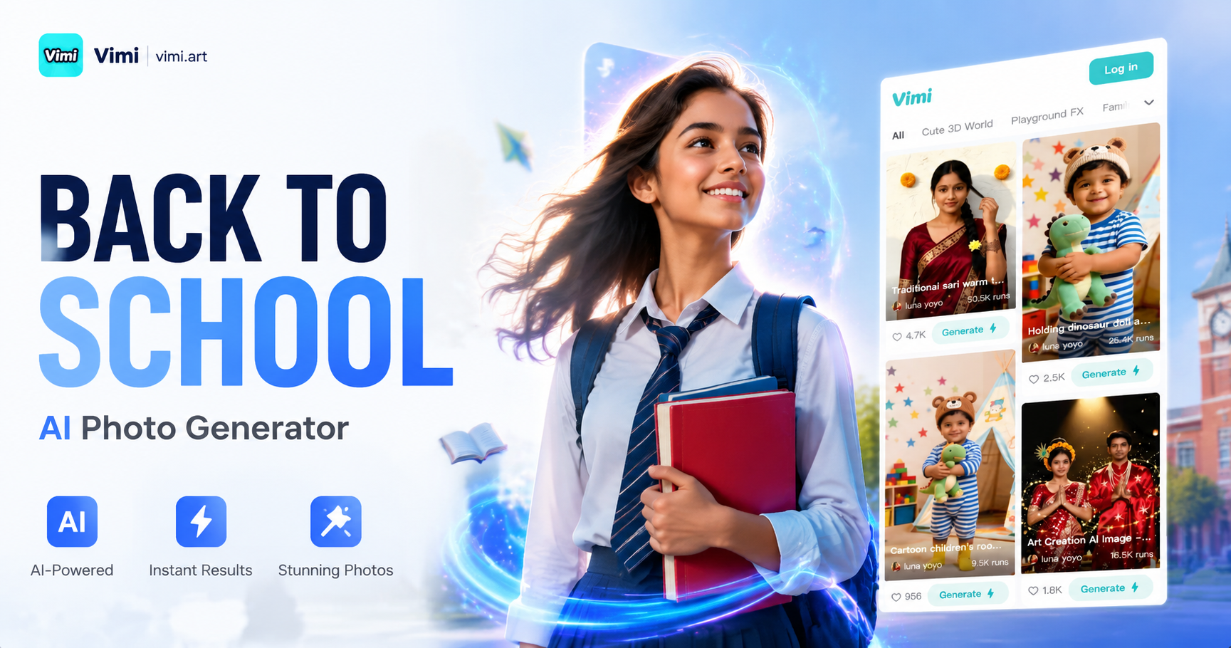 Back-to-School KI-Foto-Generator: Erstelle deinen perfekten Schul-Look mit Vimi