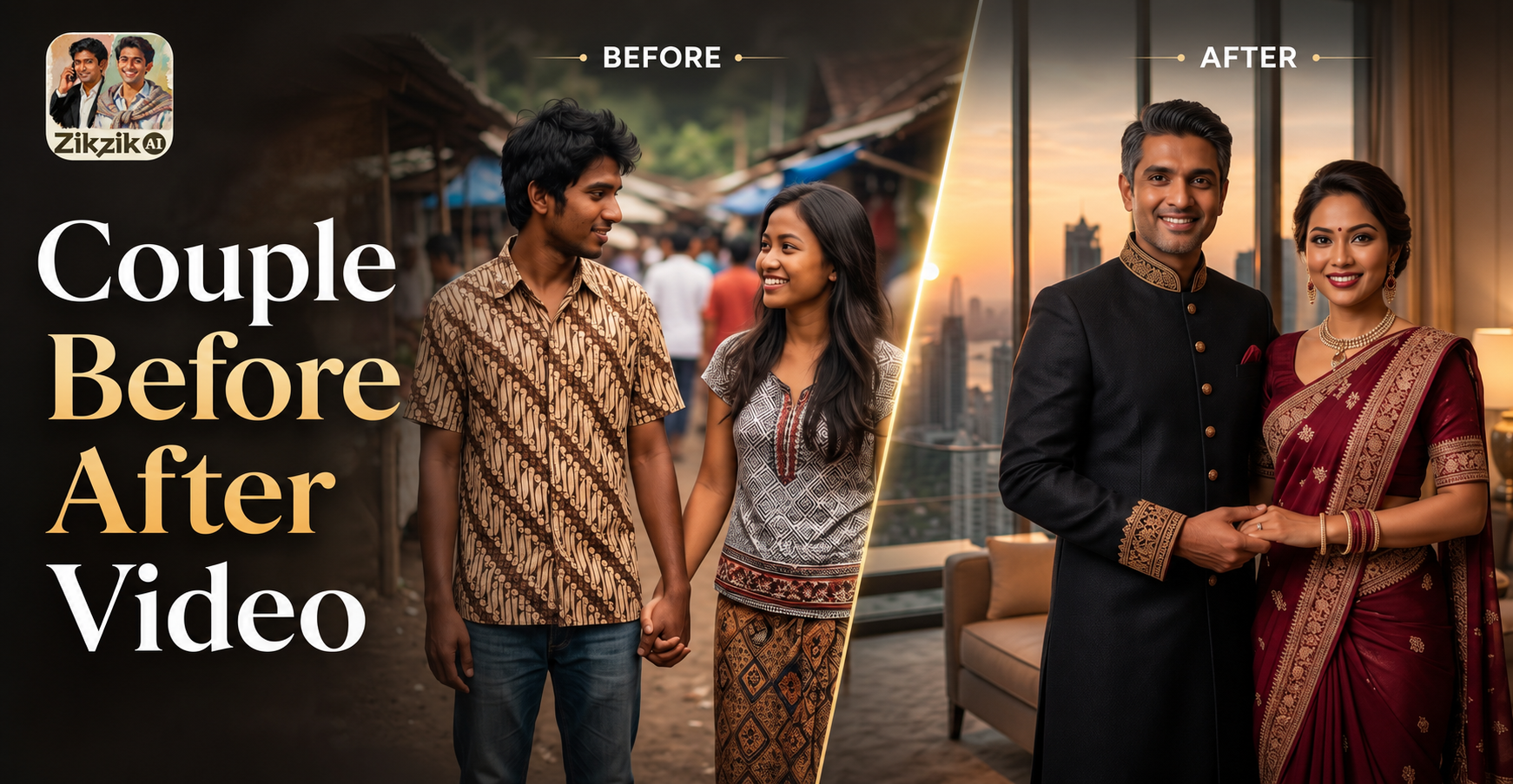 Couple Before After Video Template