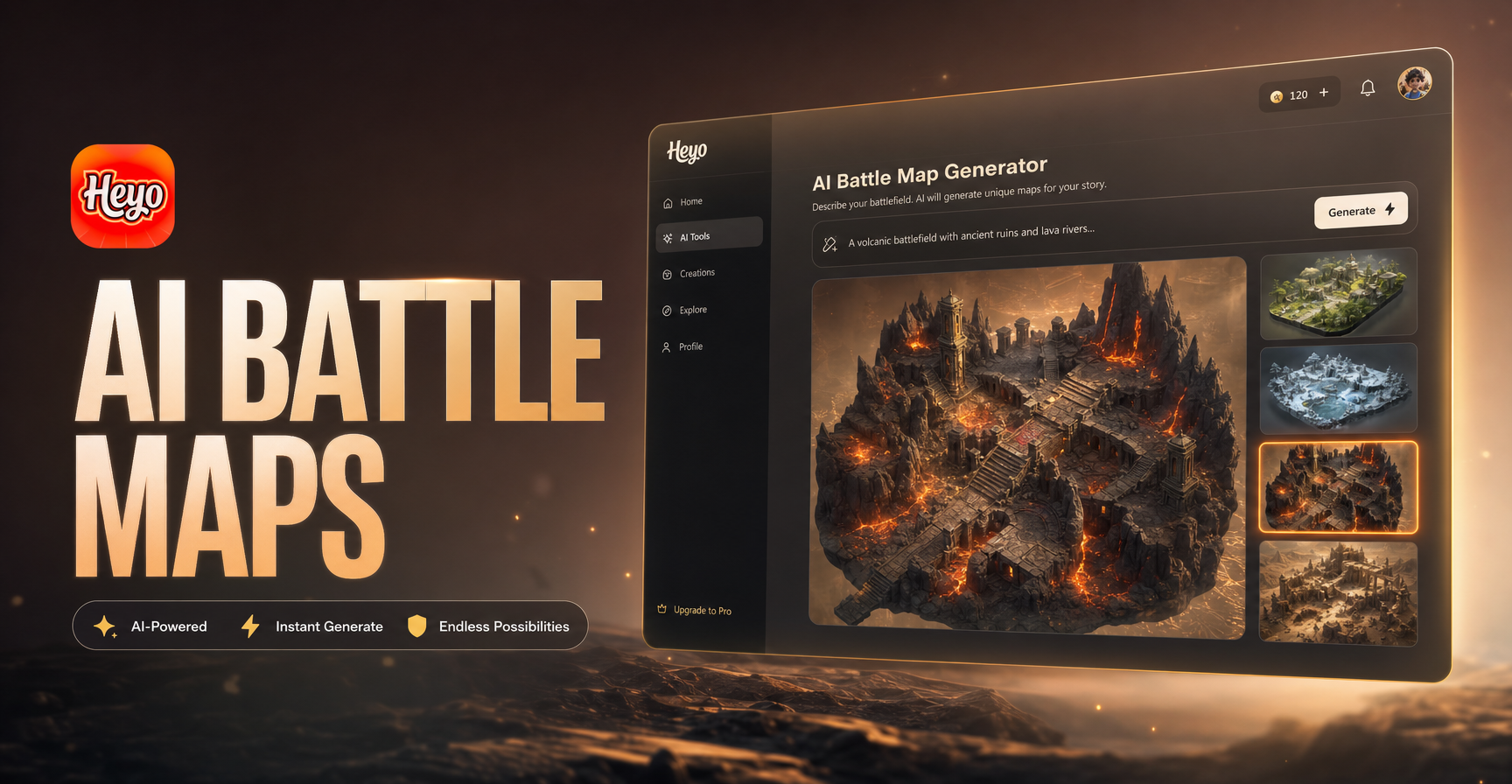 Heyo AI Battle Map Generator: Create Epic Fantasy Battle Maps