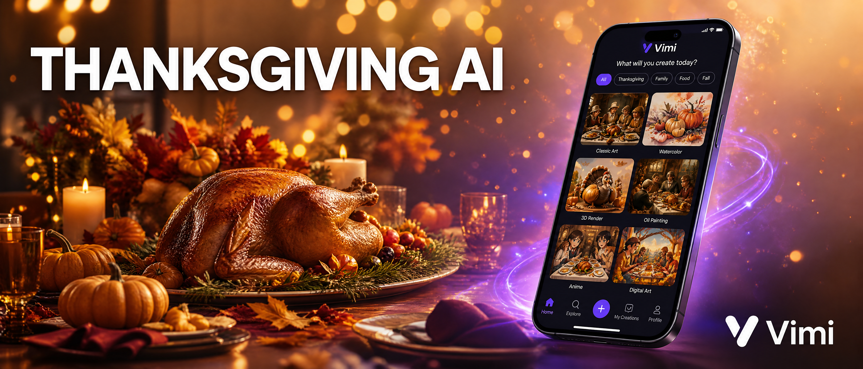 Generator AI Thanksgiving Vimi: Buat Foto Keluarga Meriah dalam Hitungan Detik