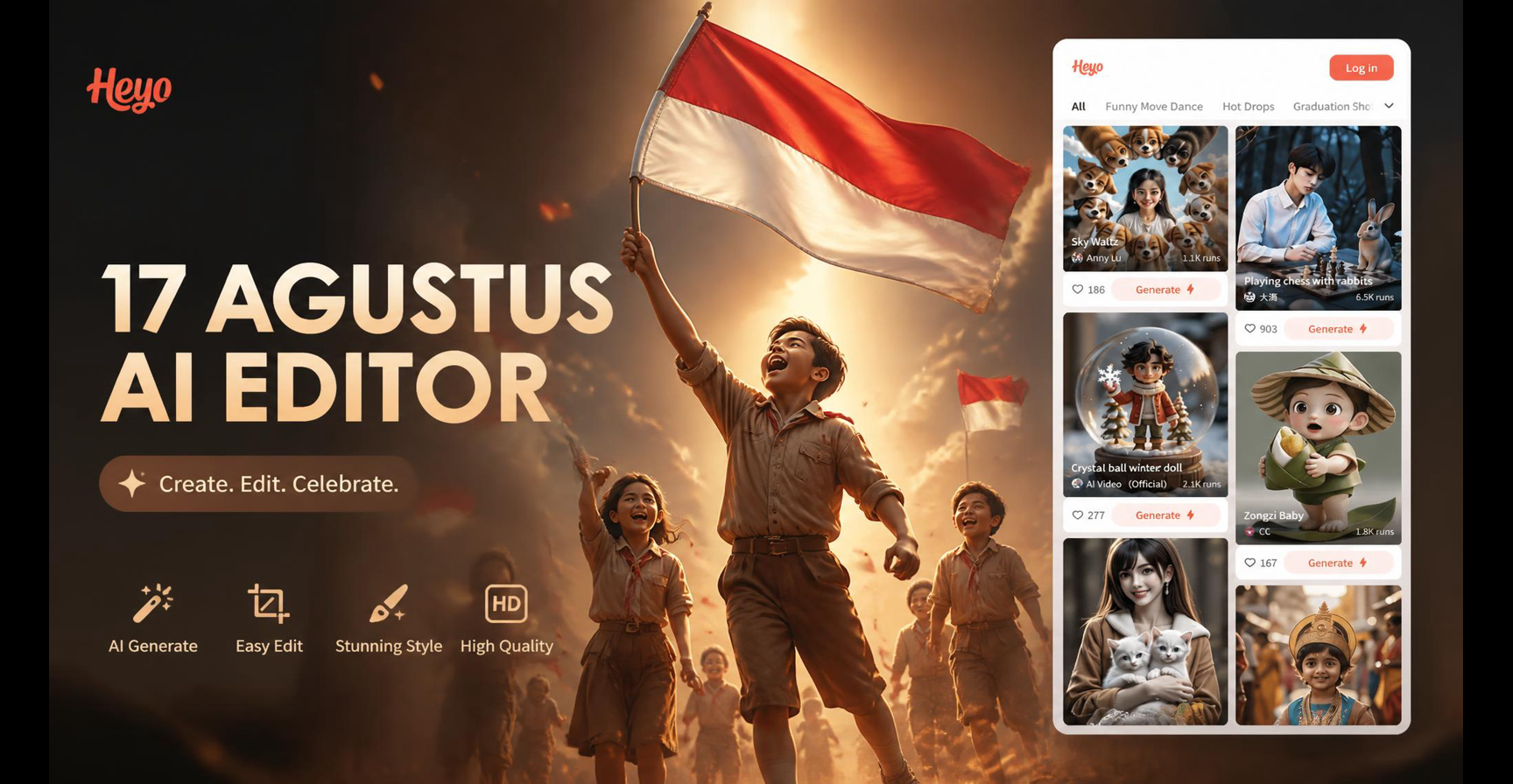 Create 17 Agustus & HUT RI 81 AI Photos in Seconds