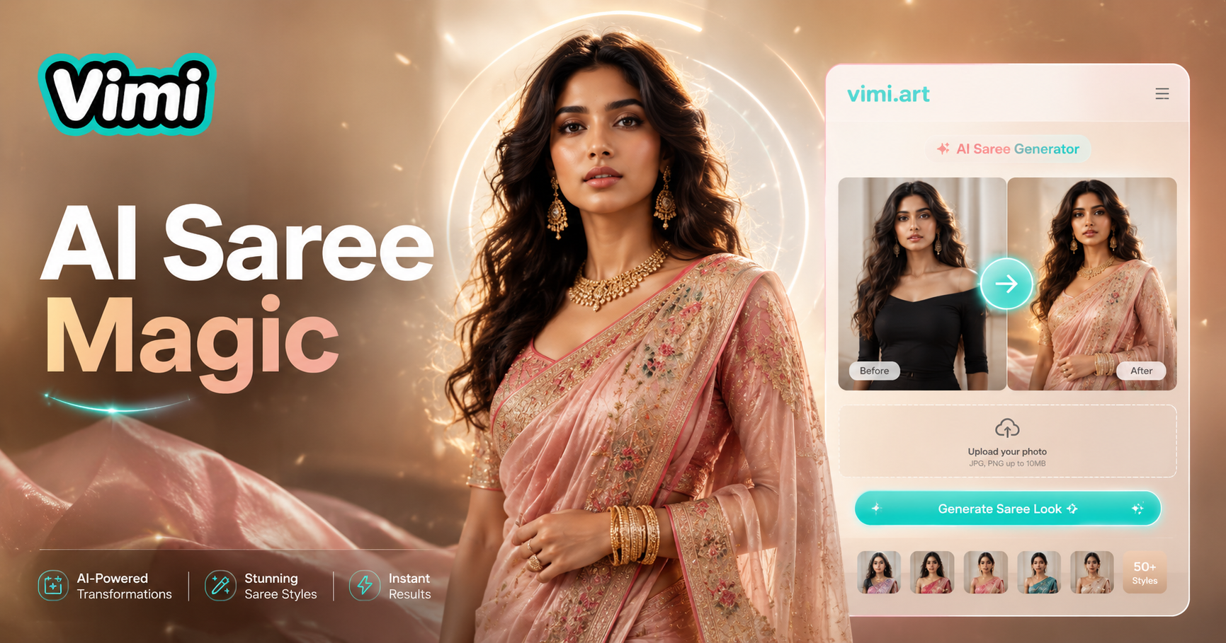 Vimi KI Sari Generator: Erstelle traditionelle Kleidung in Sekunden