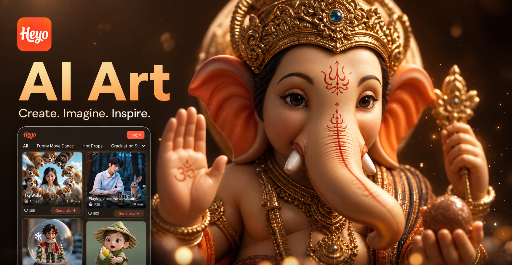 Create Ganesha AI Face-to-Face Photos in Seconds