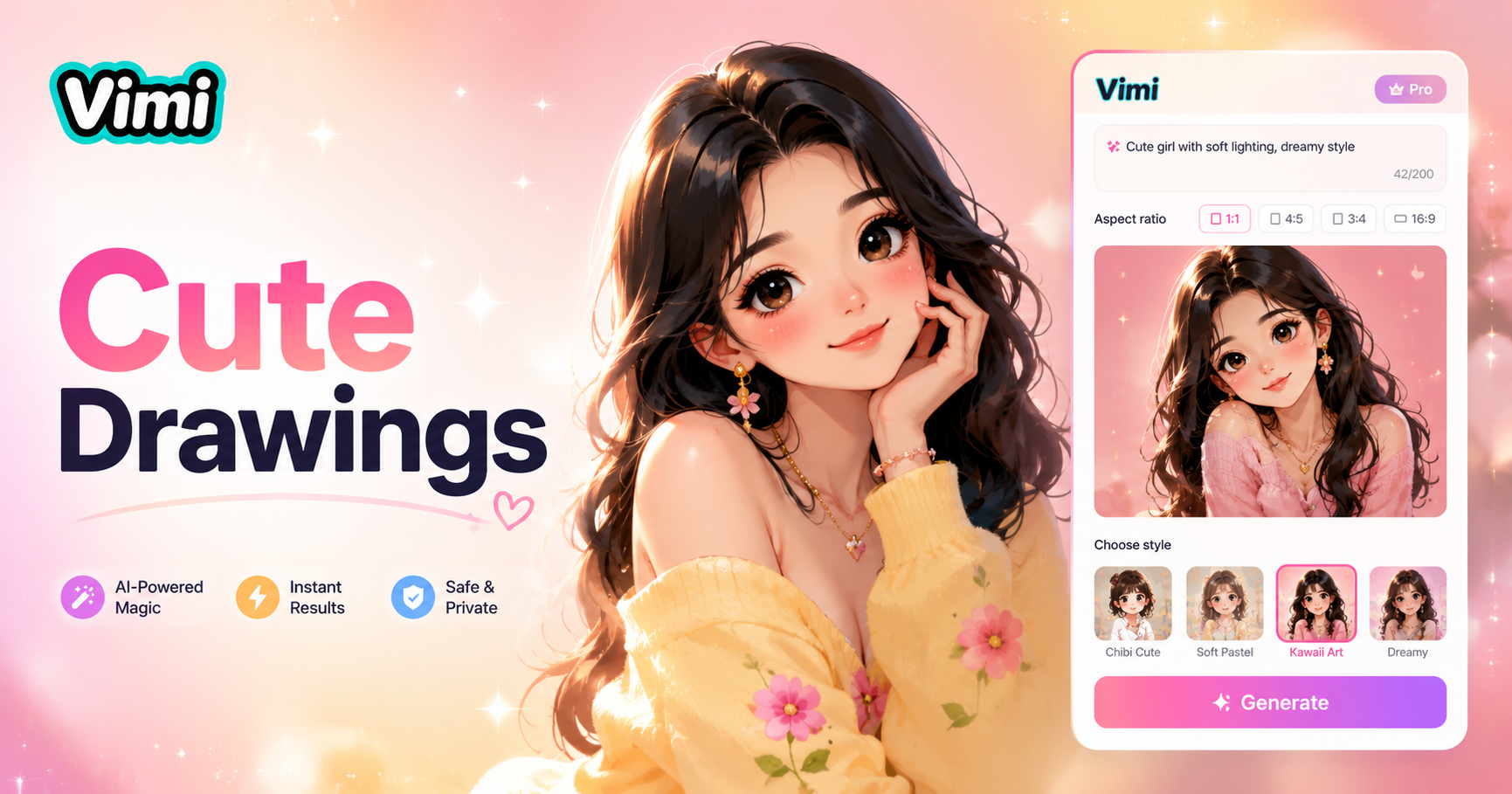 Crea Dibujos Adorables y Encantadores con el Filtro Vimi AI