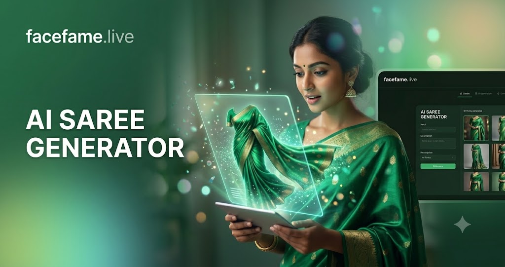 AI Saree Generator: Foto- & Video-Editor für indische Gesichter