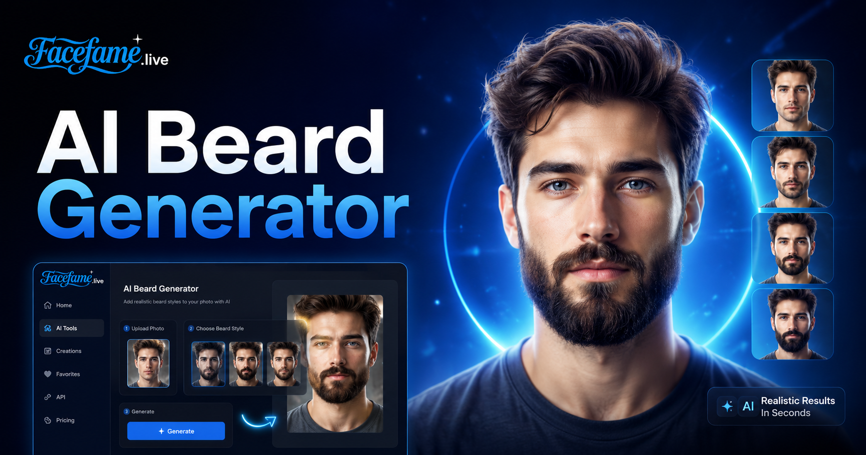 KI-Bart-Generator – Fügen Sie einen Bart zu meinem Foto online hinzu
