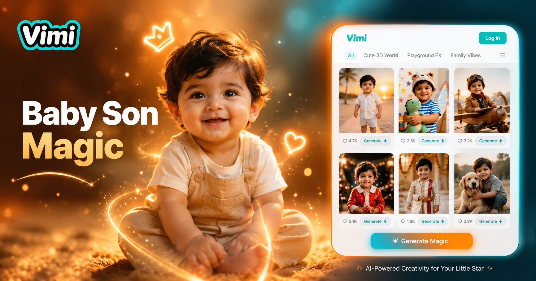 Turn Family Photos Into Adorable AI Baby Son Imagery With Vimi