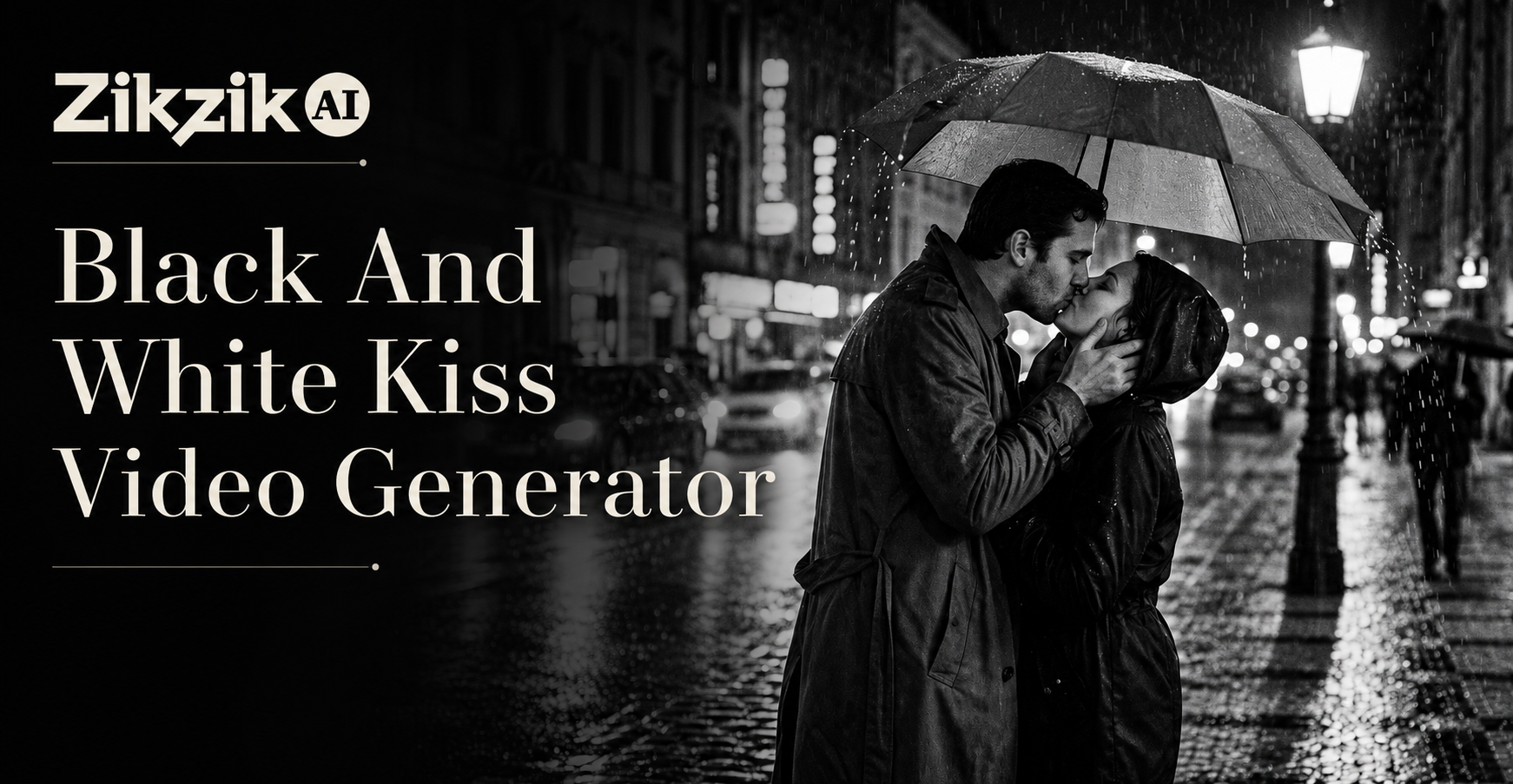 Black And White Kiss Video Generator