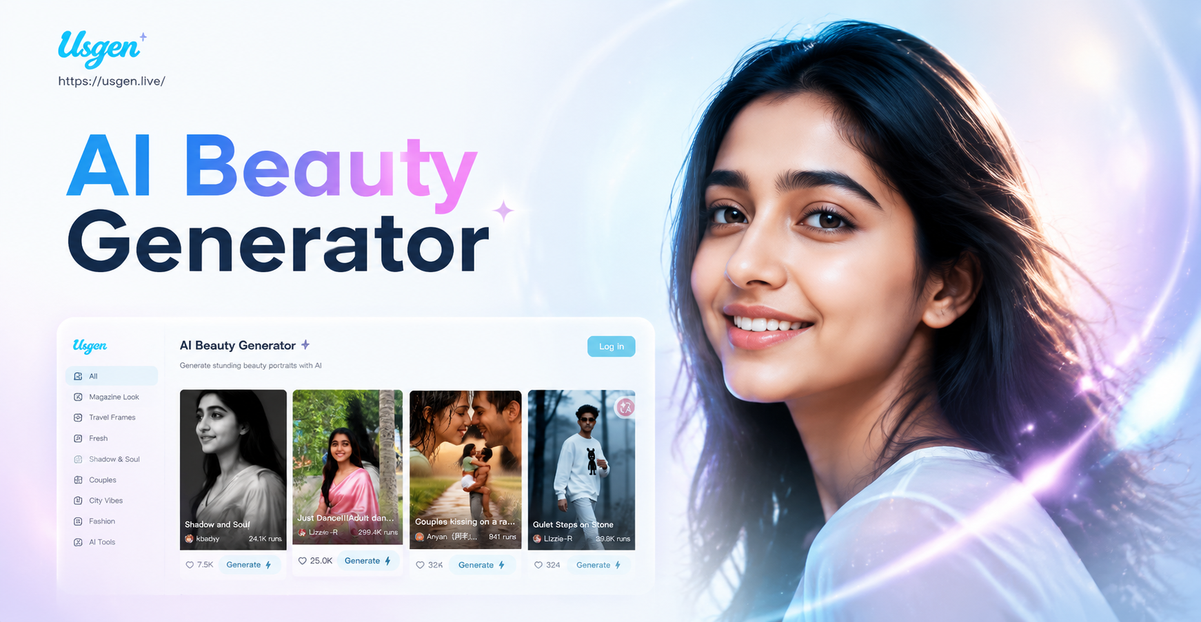 AI generated beautiful woman portrait