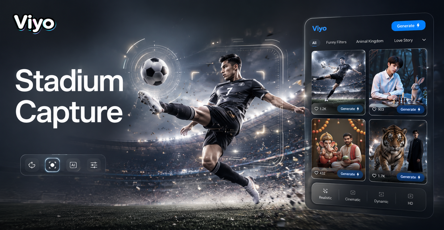 Viyo AI Stadium Camera Capture Effect: Get On The Jumbotron in Seconds