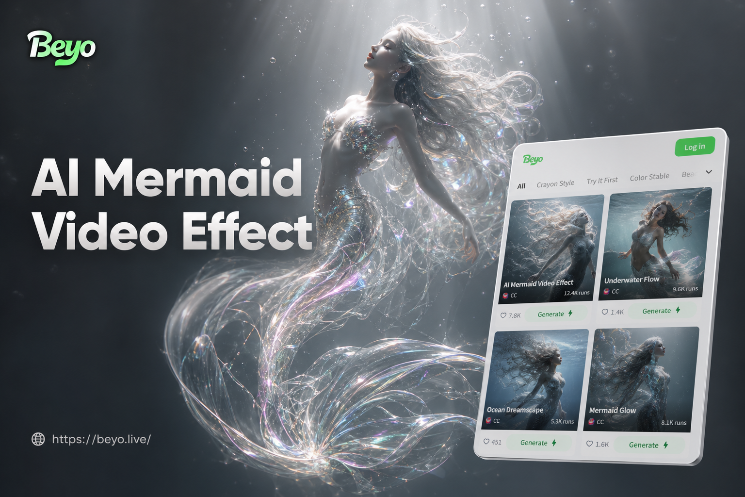 AI Mermaid Video Effect