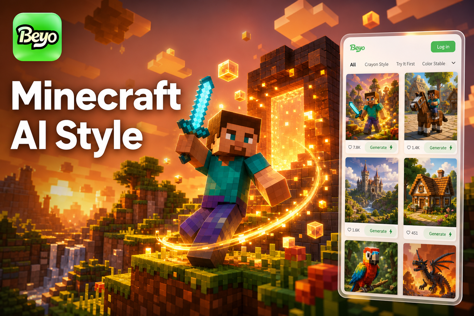 AI Minecraft Style Generator