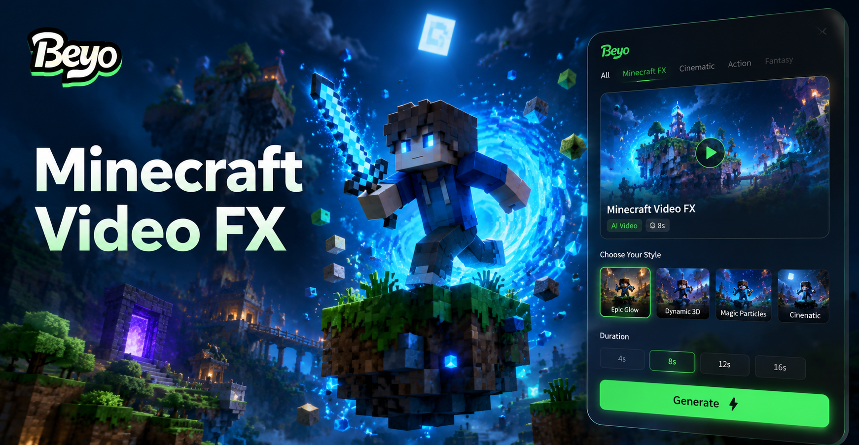 AI Minecraft Video Effect