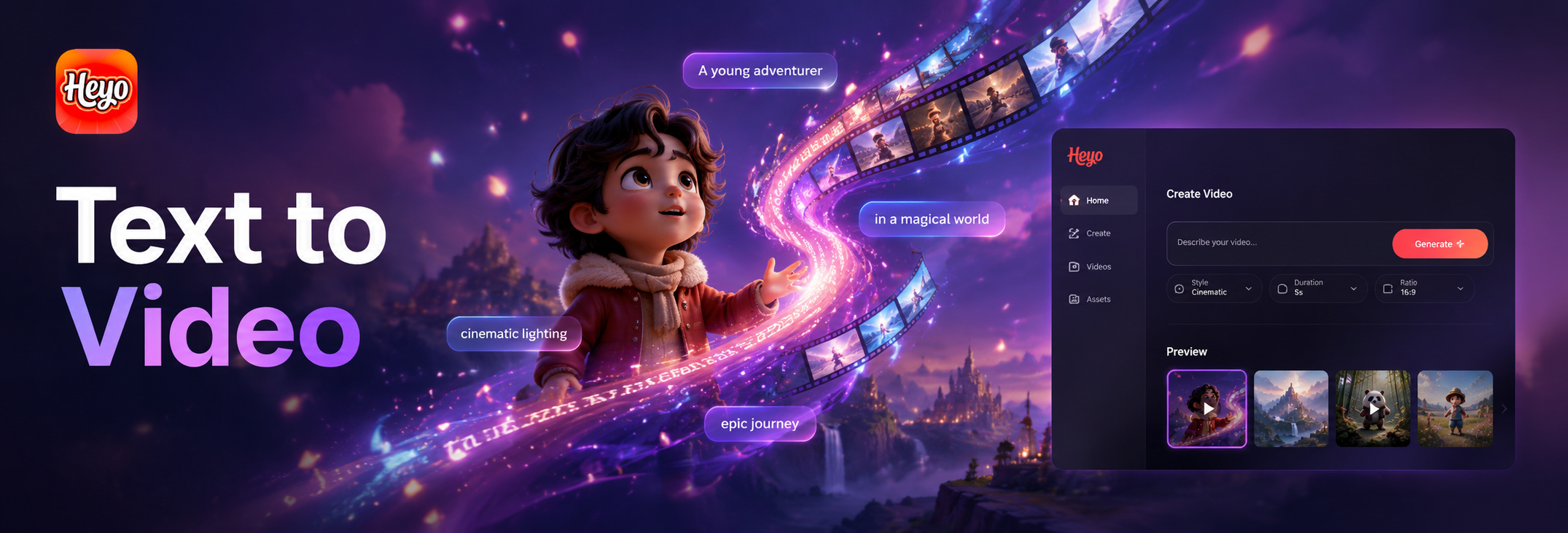 Text to Video AI transforming a script into a dynamic video scene