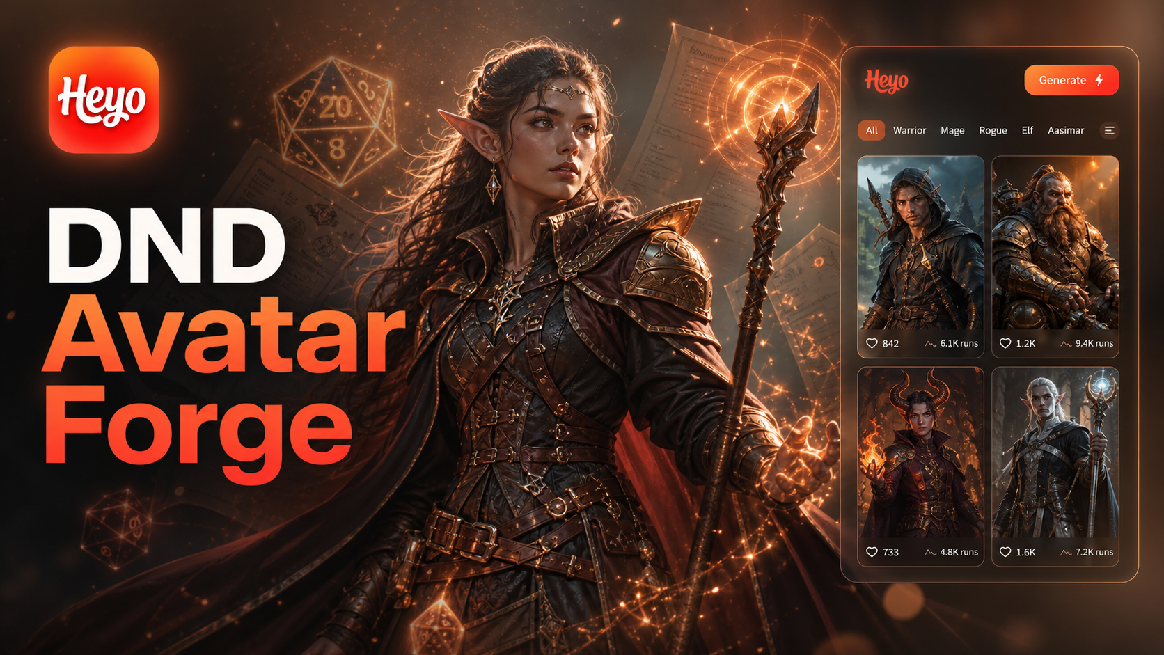 AI generated Dungeons and Dragons fantasy character portrait