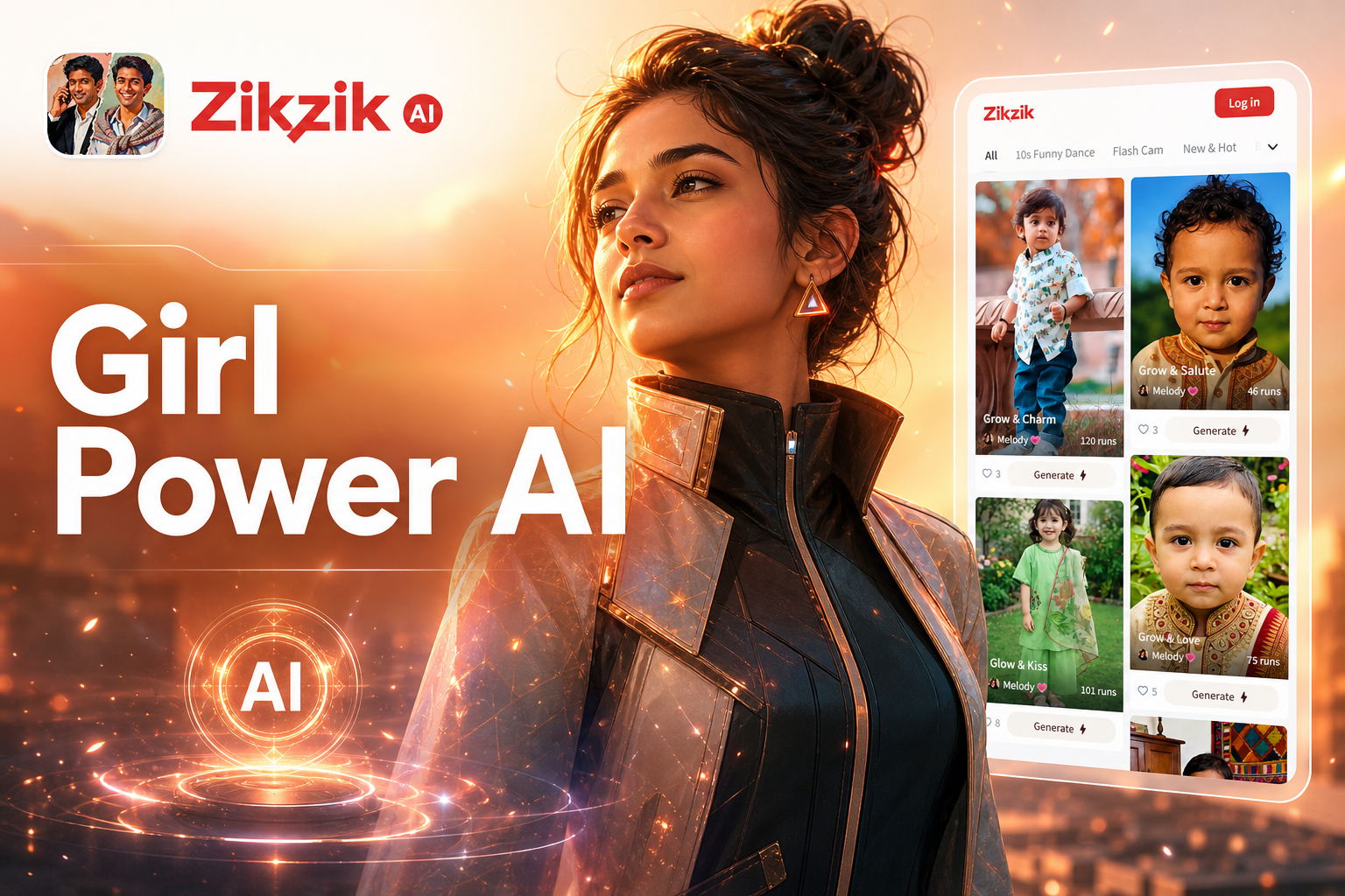 Zikzik AI Girl Power Generator: Create Images & Videos on Mobile