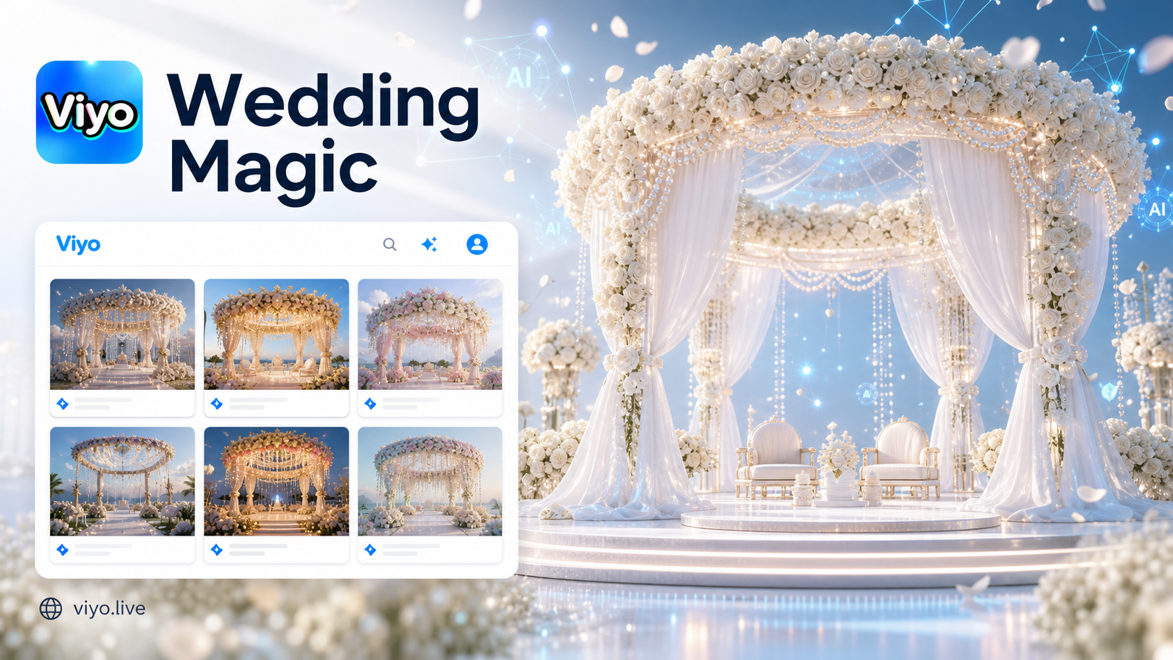 Viyo AI Wedding Decorations Generator | Beautiful Wedding Setup Ideas