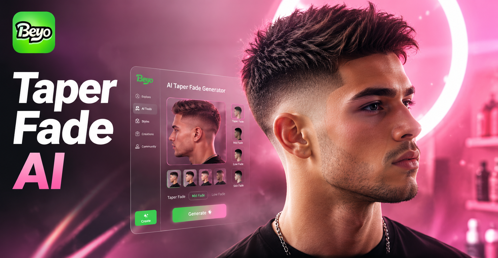 AI Taper Fade Haircut Generator